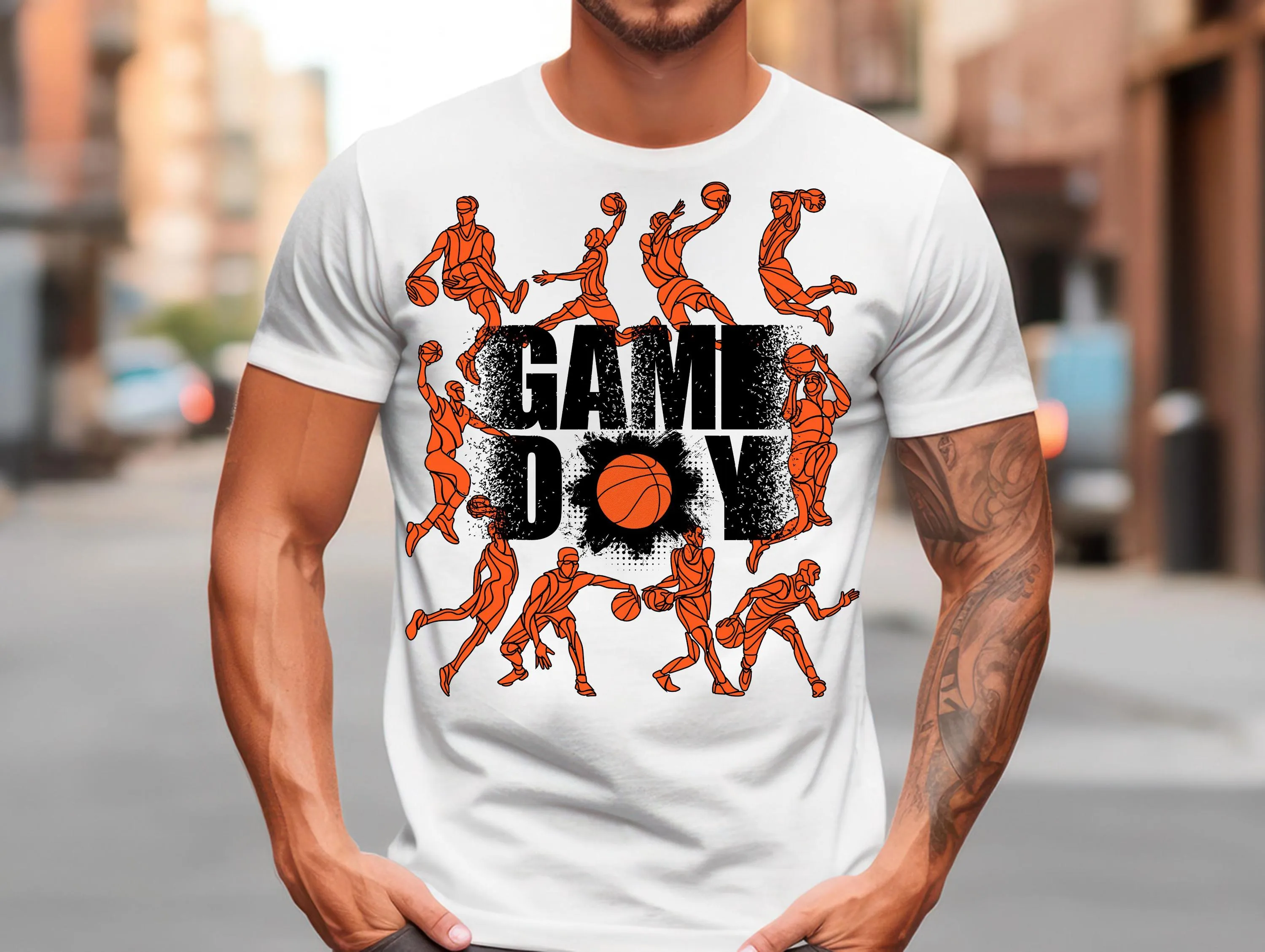 Basketball Fans Game Day Digital Download | Transparent PNG for T-shirts Sweatshirts | Sports Sublimation Design | Basketball Graphic File