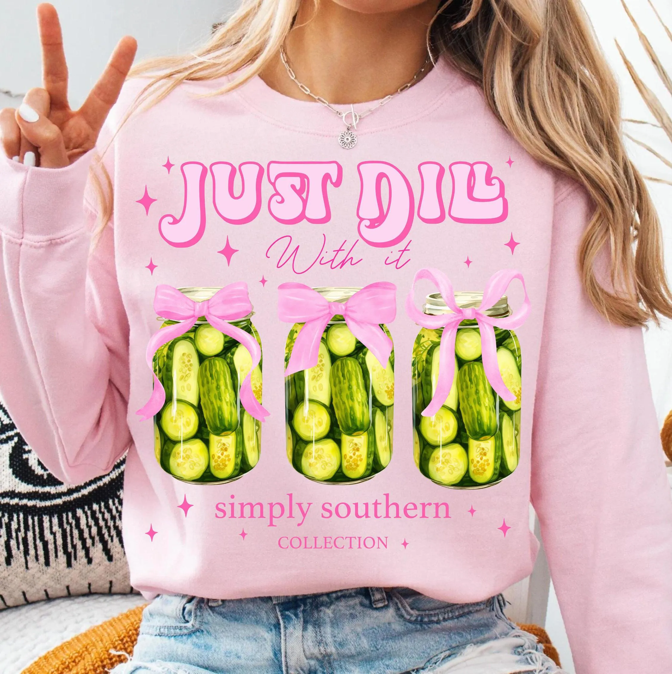 Coquette Just Dill With It Png Sublimation Design, Retro Funny Sweatshirt Png, Fancy Girl Who Loves Pickles T-shirt PNG, Pickle Lovers PNG