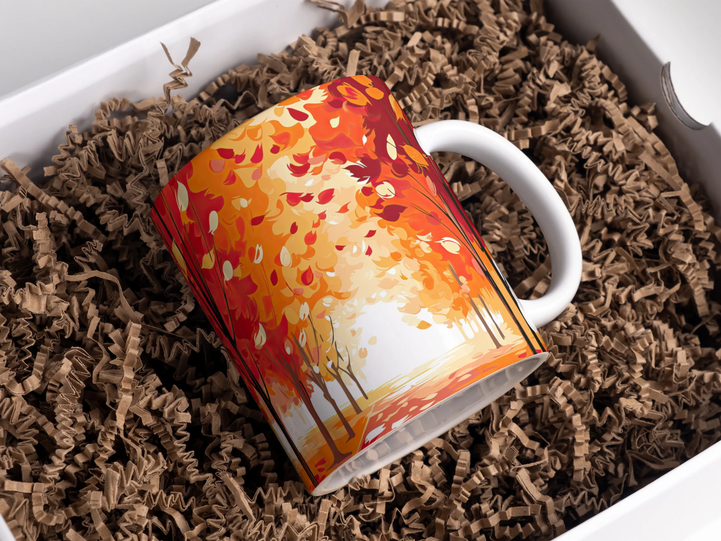 3D Fall Mug Wrap Sublimation, Mug Template For Sublimation, 11oz and 15oz 3D Mug PNG Design, 3D Mug Wrap Designs, Mug Sublimation Designs